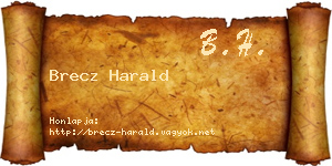 Brecz Harald névjegykártya